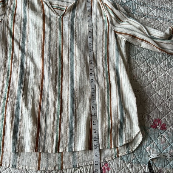 FRANSA Fanadja Blouse Cotton 3/4 Sleeves V Neck Size XL - Picture 11 of 15